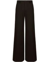 Dolce & Gabbana - Wide-leg Cotton Trousers - Lyst