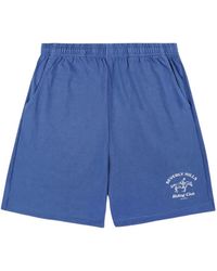 Sporty & Rich - Bh Riding Club Graphic-Print Shorts - Lyst
