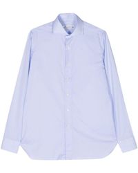 Luigi Borrelli Napoli - Mini-check Spread-collar Shirt - Lyst