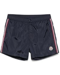 Moncler - Costume Da Bagno Con Dettaglio A Righe - Lyst