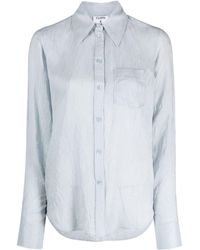 Filippa K - Crinkled-Effect Slim-Cut Shirt - Lyst