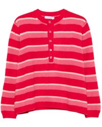 Liska - Striped Button-Fastening Sweater - Lyst