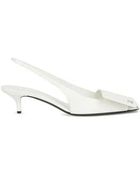 Courreges - 45Mm Logo-Plaque Slingback Pumps - Lyst