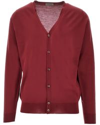 John Smedley - Petworth V-Neck Buttoned Cardigan - Lyst