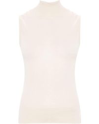 Lemaire - Mock-neck Sleeveless Knitted Top - Lyst