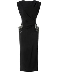 Pinko - Crystal-Embellished Midi Dress - Lyst