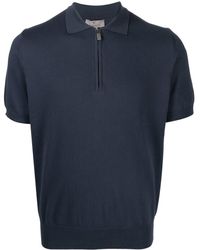 Canali - Half-zip Cotton Polo Shirt - Lyst