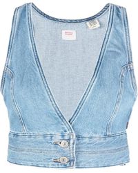 Levi's - Denim Sleeveless Top - Lyst