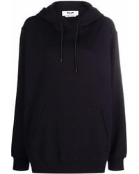 MSGM - Sudadera con capucha y ribete con logo - Lyst