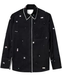 3.1 Phillip Lim - Gemstoned Satin Pajama Shirt - Lyst