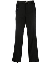 Ferragamo - Straight-Leg Belted Trousers - Lyst