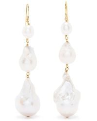 Jil Sander - Pendientes Largos Con Perlas - Lyst