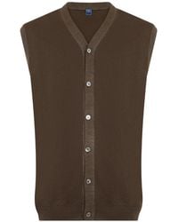 Fedeli - Top Smanicato Con Scollo A V - Lyst