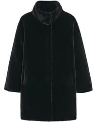 Apparis - Mantel Aus Faux Fur Mit Stehkragen - Lyst