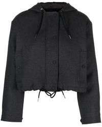 Theory - Hooded Wool Jacket - Lyst