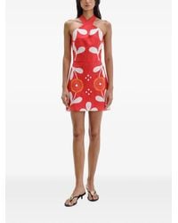 Cala De La Cruz - Veneta Floral-Print Halterneck Mini Dress - Lyst