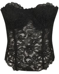 Ermanno Scervino - Lace-Embroidered Strapless Top - Lyst