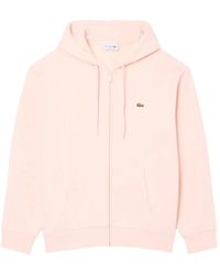 Lacoste - Logo-Patch Zip-Up Hoodie - Lyst
