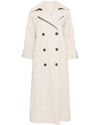Brunello Cucinelli - Double-breasted Crinkled Trench Coat - Lyst
