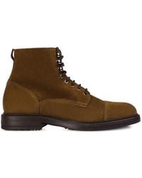 Doucal's - Lace-Up Suede Ankle Boots - Lyst