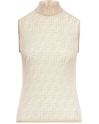Fendi - Top Met Patroon - Lyst