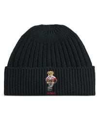 Polo Ralph Lauren - Polo Bear Ribbed-Knit Beanie Hat - Lyst