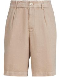 Brunello Cucinelli - Garment-Dyed Button-Fastening Shorts - Lyst