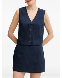 Guess - Pinstripe Mini Skirt - Lyst