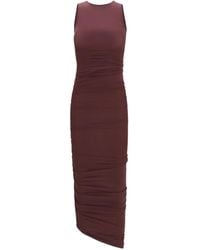 Wolford - Drape Sheer Midi Dress - Lyst