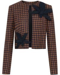 Oscar de la Renta - Orchid Embroidered Tweed Jacket - Lyst