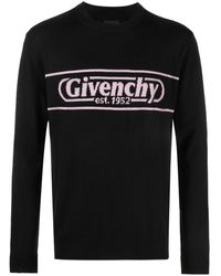 Givenchy - Pull en laine à logo intarsia - Lyst