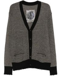 Ziggy Chen - Distressed-Effect Knitted Cardigan - Lyst