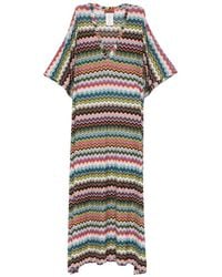 Missoni - Maxi V-Neck Chevron Dress - Lyst