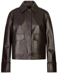 Agnona - California Nappa-Leather Jacket - Lyst