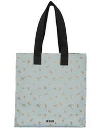 MSGM - Sac Cabas À Fleurs - Lyst