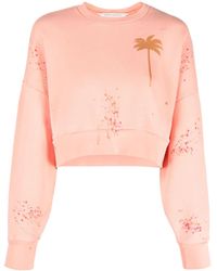 Palm Angels - Pxp Palm Tree-Print Sweatshirt - Lyst