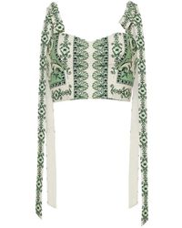 Cara Cara - Faiza Tie-Straps Floral-Print Cropped Top - Lyst