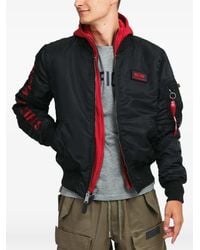 Alpha Industries - Ma-1 D-Tec Logo-Print Hooded Bomber Jacket - Lyst