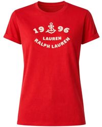 Ralph Lauren - Logo-Embroidered Rolled-Cuff T-Shirt - Lyst