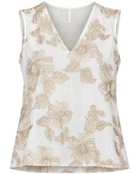 Kaos - Embroidered Floral-Print Top - Lyst