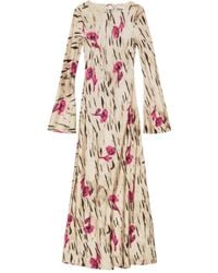 Ganni - Midi Floral-Print Dress - Lyst