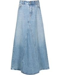 DIESEL - Denim Maxi Skirt - Lyst