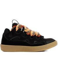 Lanvin - Leather Curb Sneakers - Lyst