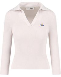 Vivienne Westwood - Orb-Embellished Ribbed Sweater - Lyst
