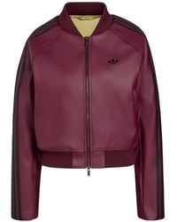 adidas - Bomberjack Met Geborduurd Logo En Streep - Lyst