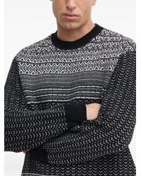 ARMANI EXCHANGE - Patterned Crew-Neck Sweater - Lyst