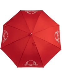 Moschino - Logo-Print Curved-Handle Umbrella - Lyst