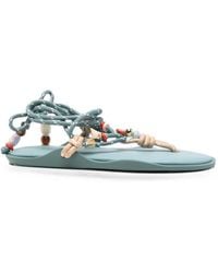 FLOWZE - X Collanine Colorate Bead-Embellished Flat Sandals - Lyst