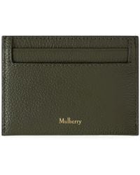 Mulberry - Logo-Print Grained Card Holder - Lyst