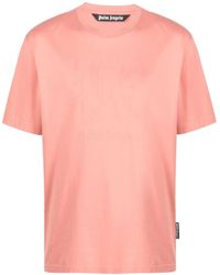 Palm Angels - T-Shirt Mit Monogramm-Stickerei - Lyst